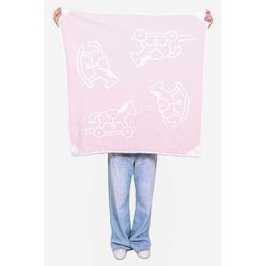 Hermes Pink/White Cotton Baby Blanket